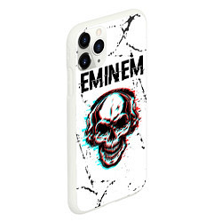 Чехол iPhone 11 Pro матовый Eminem ЧЕРЕП Потертости, цвет: 3D-белый — фото 2