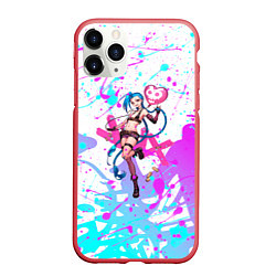 Чехол iPhone 11 Pro матовый JINX ДЖИНКС НЕОНОВЫЕ БРЫЗГИ, цвет: 3D-красный