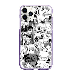 Чехол iPhone 11 Pro матовый Ansatsu kyoshitsu pattern, цвет: 3D-светло-сиреневый