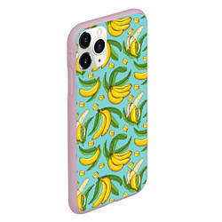 Чехол iPhone 11 Pro матовый Banana pattern Summer Fashion 2022, цвет: 3D-розовый — фото 2