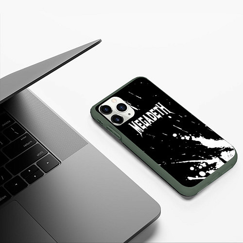 Чехол iPhone 11 Pro матовый Megadeth / 3D-Темно-зеленый – фото 3