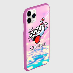 Чехол iPhone 11 Pro матовый Cuphead Разбитая чашечка, цвет: 3D-фиолетовый — фото 2