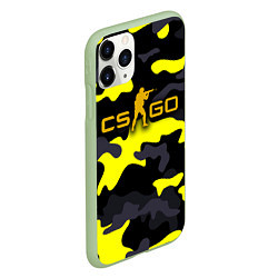 Чехол iPhone 11 Pro матовый Counter-Strike Камуфляж Чёрно-Жёлтый, цвет: 3D-салатовый — фото 2