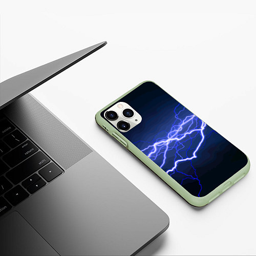 Чехол iPhone 11 Pro матовый Lightning Fashion 2025 Neon / 3D-Салатовый – фото 3