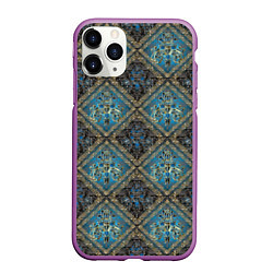 Чехол iPhone 11 Pro матовый Классические паттерны, цвет: 3D-фиолетовый