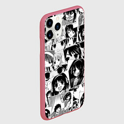 Чехол iPhone 11 Pro матовый Харухи Судзумия паттерн, цвет: 3D-малиновый — фото 2