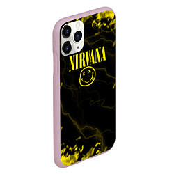 Чехол iPhone 11 Pro матовый Nirvana молнии, цвет: 3D-розовый — фото 2