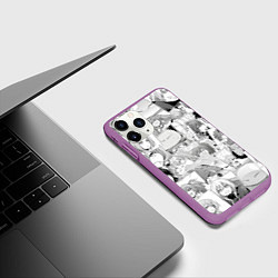 Чехол iPhone 11 Pro матовый О моём происхождении в слизь pattern, цвет: 3D-фиолетовый — фото 2