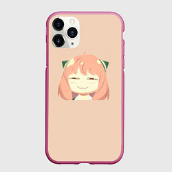 Чехол iPhone 11 Pro матовый Аниме Семья шпиона Аня Форджер Anime Spy x Family, цвет: 3D-малиновый