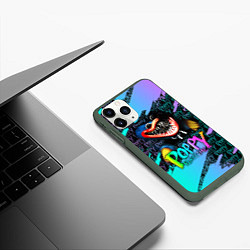 Чехол iPhone 11 Pro матовый POPPY PLAYTIME HAGGY WAGGY - ПОППИ ПЛЕЙТАЙМ цветно, цвет: 3D-темно-зеленый — фото 2