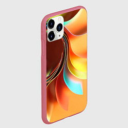 Чехол iPhone 11 Pro матовый Солнце из бумаги, цвет: 3D-малиновый — фото 2