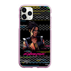 Чехол iPhone 11 Pro матовый Панам Cyberpunk 2077, цвет: 3D-розовый