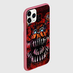Чехол iPhone 11 Pro матовый Фредди Фазбер-бурый медведь, цвет: 3D-малиновый — фото 2