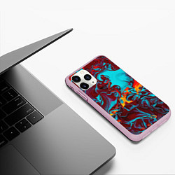 Чехол iPhone 11 Pro матовый Каляка-маляка, цвет: 3D-розовый — фото 2