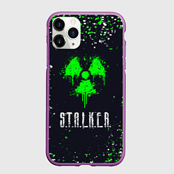 Чехол iPhone 11 Pro матовый Stalker сталкер брызги, цвет: 3D-фиолетовый