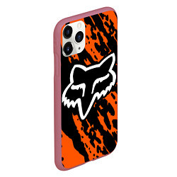 Чехол iPhone 11 Pro матовый FOX MOTOCROSS ORANGE, цвет: 3D-малиновый — фото 2