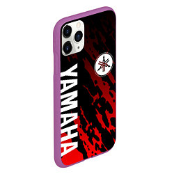 Чехол iPhone 11 Pro матовый Yamaha - Красные пятна, цвет: 3D-фиолетовый — фото 2