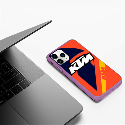 Чехол iPhone 11 Pro матовый KTM VINTAGE SPORTWEAR / 3D-Фиолетовый – фото 3