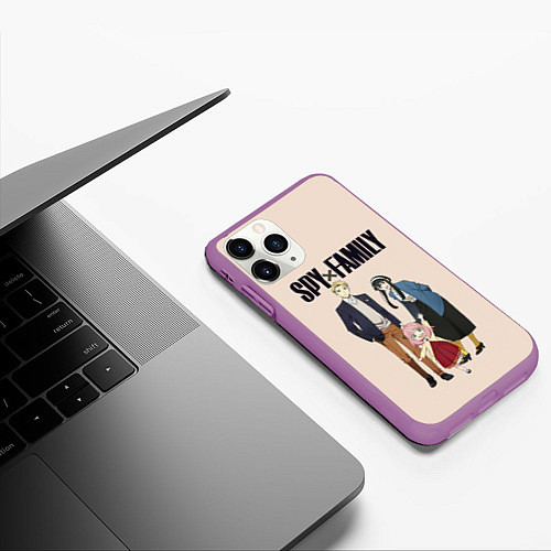 Чехол iPhone 11 Pro матовый Spy x Family Семья шпиона / 3D-Фиолетовый – фото 3