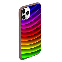 Чехол iPhone 11 Pro матовый Color line neon pattern Abstraction Summer 2023, цвет: 3D-коричневый — фото 2