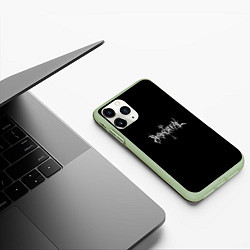 Чехол iPhone 11 Pro матовый Immortal, крест и пентаграмма, цвет: 3D-салатовый — фото 2