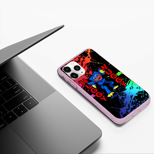 Чехол iPhone 11 Pro матовый POPPY PLAYTIME HAGGY WAGGY ХАГГИ ВАГГИ НЕОН / 3D-Розовый – фото 3