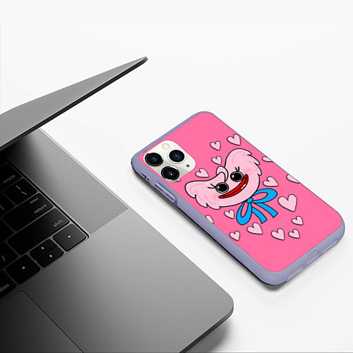 Чехол iPhone 11 Pro матовый POPPY PLAYTIME - KISSY MISSY / 3D-Светло-сиреневый – фото 3