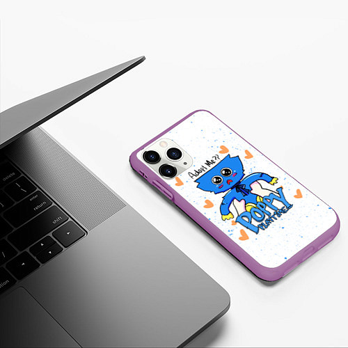 Чехол iPhone 11 Pro матовый POPPY PLAYTIME - KISSY MISSY КИССИ МИССИ / 3D-Фиолетовый – фото 3