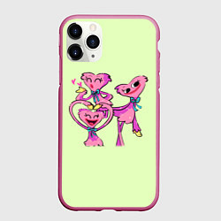 Чехол iPhone 11 Pro матовый POPPY PLAYTIME - KISSY MISSY - МИЛАЯ КИССИ МИССИ, цвет: 3D-малиновый