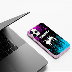 Чехол iPhone 11 Pro матовый The prodigy neon, цвет: 3D-розовый — фото 2