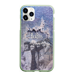Чехол iPhone 11 Pro матовый The Beatles Легендарная Ливерпульская четвёрка, цвет: 3D-салатовый
