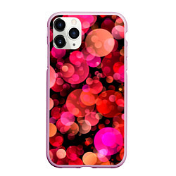 Чехол iPhone 11 Pro матовый ЦВЕТНЫЕ ВОЗДУШНЫЕ ПУЗЫРИ, цвет: 3D-розовый
