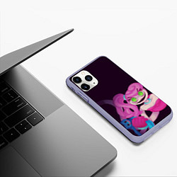 Чехол iPhone 11 Pro матовый Мама длинные ноги Хагги Ваги, цвет: 3D-светло-сиреневый — фото 2