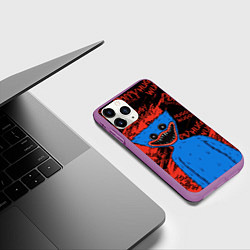Чехол iPhone 11 Pro матовый ХАГГИ ВАГГИ - HUGGY WUGGY - СИНИЙ МОНСТР, цвет: 3D-фиолетовый — фото 2