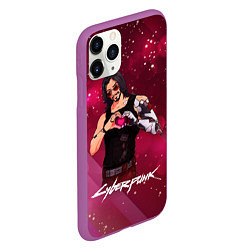 Чехол iPhone 11 Pro матовый Love Johnny, цвет: 3D-фиолетовый — фото 2