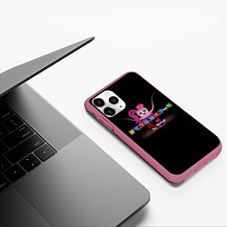 Чехол iPhone 11 Pro матовый POPPY PLAYTIME and Friday Night Funkin, цвет: 3D-малиновый — фото 2