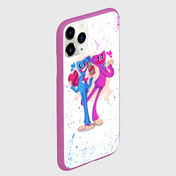 Чехол iPhone 11 Pro матовый Влюбленные Хагги Вагги и Кисси Мисси, цвет: 3D-фиолетовый — фото 2