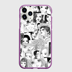 Чехол iPhone 11 Pro матовый Nana pattern, цвет: 3D-фиолетовый