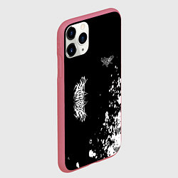 Чехол iPhone 11 Pro матовый Velial squad паттерн рук, цвет: 3D-малиновый — фото 2