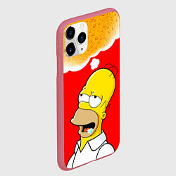 Чехол iPhone 11 Pro матовый Homer dream, цвет: 3D-малиновый — фото 2