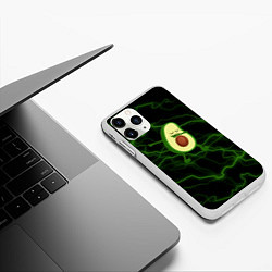 Чехол iPhone 11 Pro матовый Avocado молнии, цвет: 3D-белый — фото 2