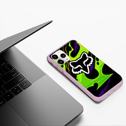 Чехол iPhone 11 Pro матовый FOX - MOTOCROSS, цвет: 3D-розовый — фото 2