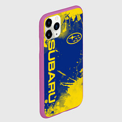 Чехол iPhone 11 Pro матовый SUBARU - СУБАРУ БРЫЗКИ КЛАССИЧЕСКИЕ, цвет: 3D-фиолетовый — фото 2