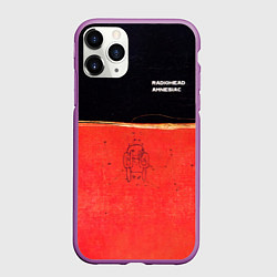 Чехол iPhone 11 Pro матовый Radiohead - Amnesiac, цвет: 3D-фиолетовый