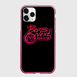 Чехол iPhone 11 Pro матовый BOYS NEXT DOOR, цвет: 3D-малиновый
