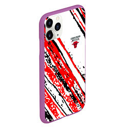 Чехол iPhone 11 Pro матовый CHICAGO BULLS ЧИКАГО БУЛЛС, цвет: 3D-фиолетовый — фото 2