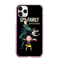 Чехол iPhone 11 Pro матовый SPY FAMILY Семья Шпиона, персонажи, цвет: 3D-розовый