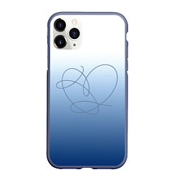 Чехол iPhone 11 Pro матовый Сердце love yourself, цвет: 3D-серый