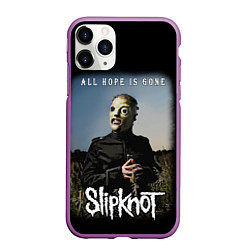 Чехол iPhone 11 Pro матовый SLIPKNOT - All Hope Is Gone Iowa 2008, цвет: 3D-фиолетовый