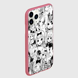 Чехол iPhone 11 Pro матовый Госпожа Кагуя паттерн, цвет: 3D-малиновый — фото 2